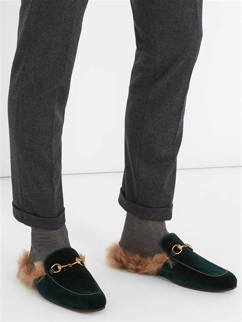 gucci princetown second hand|Gucci loafers with fur.